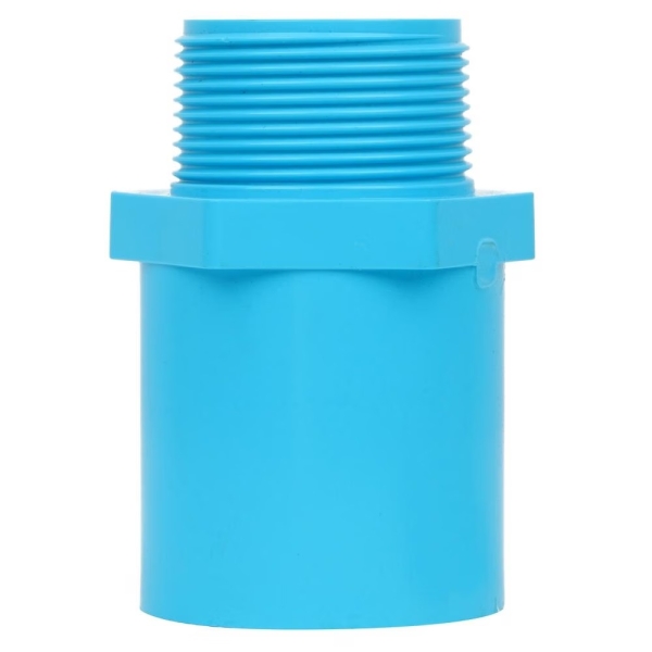ข้อต่อตรงเกลียวนอก PVC (ฟ้า)