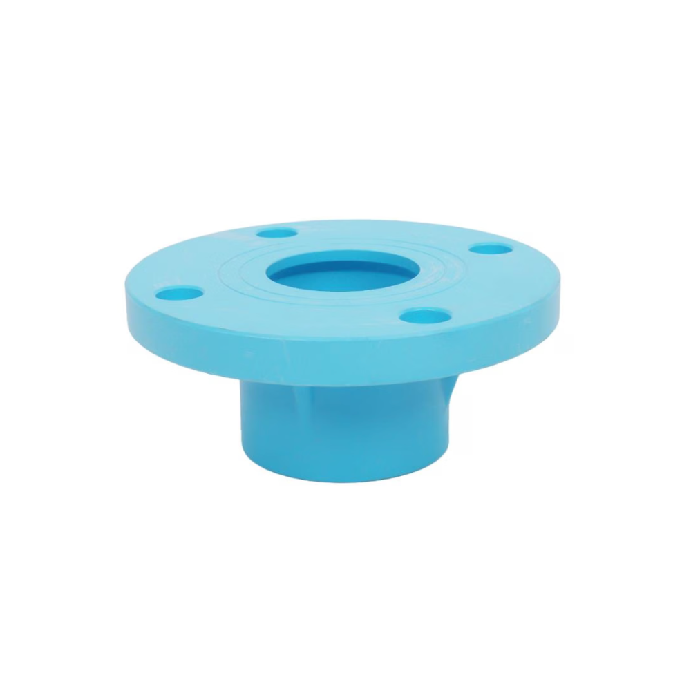 หน้าแปลน ชนิดหน้าจานเรียบ PVC (ฟ้า) 2 1/2" - Image 2