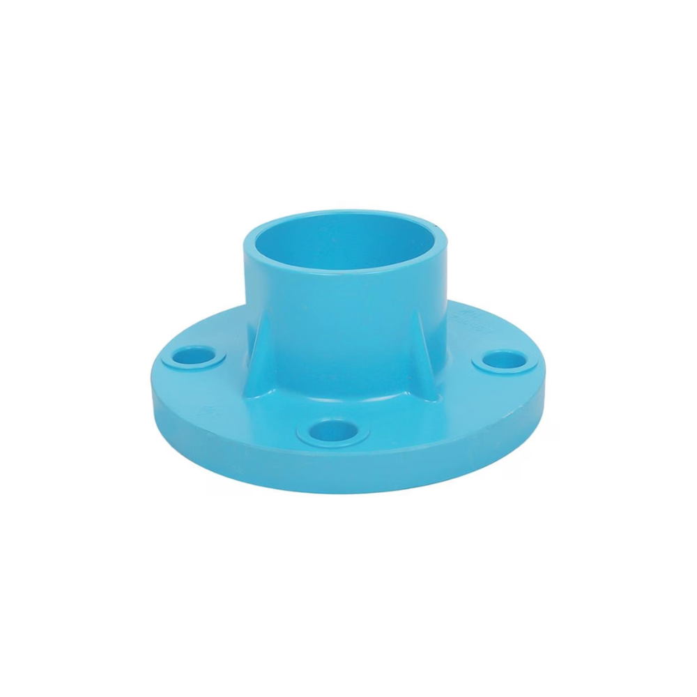 หน้าแปลน ชนิดหน้าจานเรียบ PVC (ฟ้า) 2 1/2"